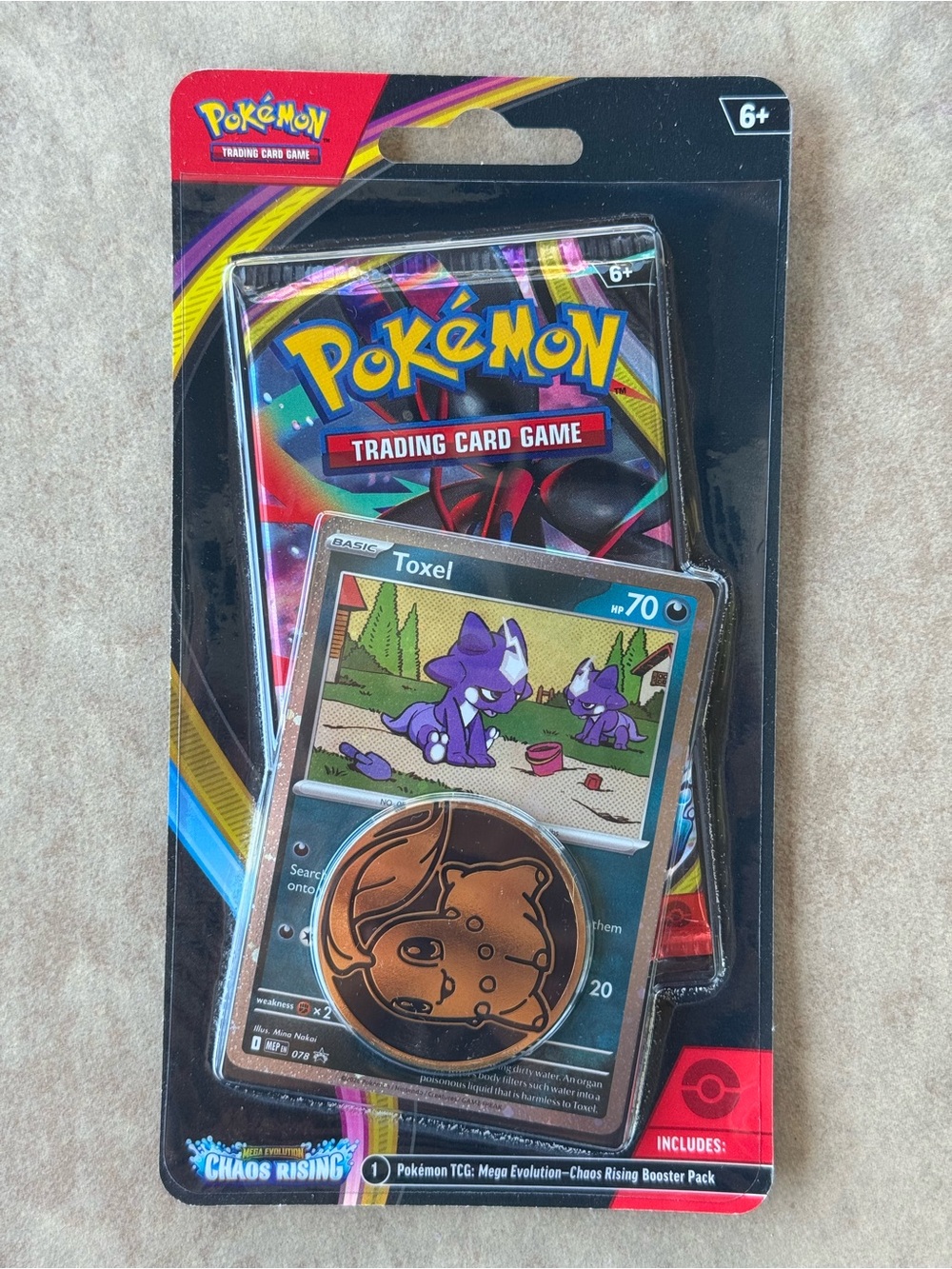 16 Pokémon Chaos Rising Toxel Single Pack Blister Factory Sealed Promo Card Coin